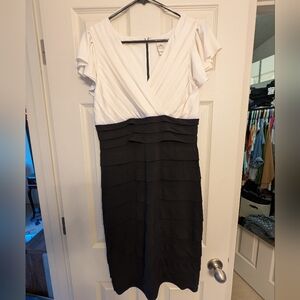 Elegant Black and White Dress Women's Size 10